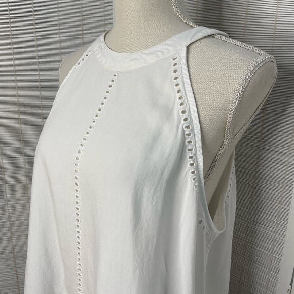 Cloth & Stone Anthropologie Ladder Lace Tank White Size L - Picture 2 of 9